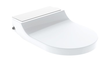 Siège adaptable pour WCdouche AquaClean Tuma Classic avec recouvrement design en blanc alpin