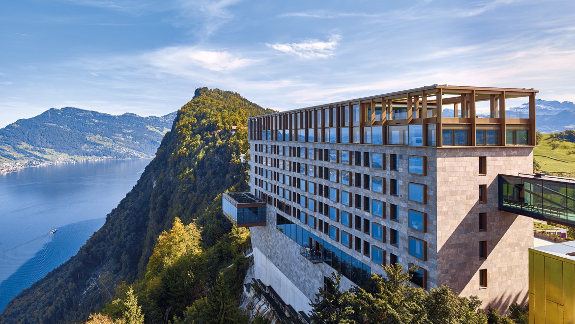 Hôtel Bürgenstock Suisse avec modèles de WCdouche AquaClean